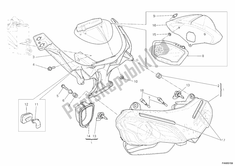 Toutes les pièces pour le Phare du Ducati Superbike 1198 USA 2010